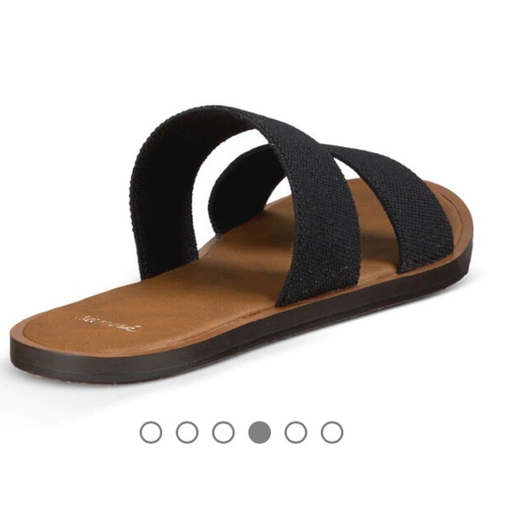 New Women’s Sanuk Gora Gora Slide Sandals BLACK - Picture 4 of 5